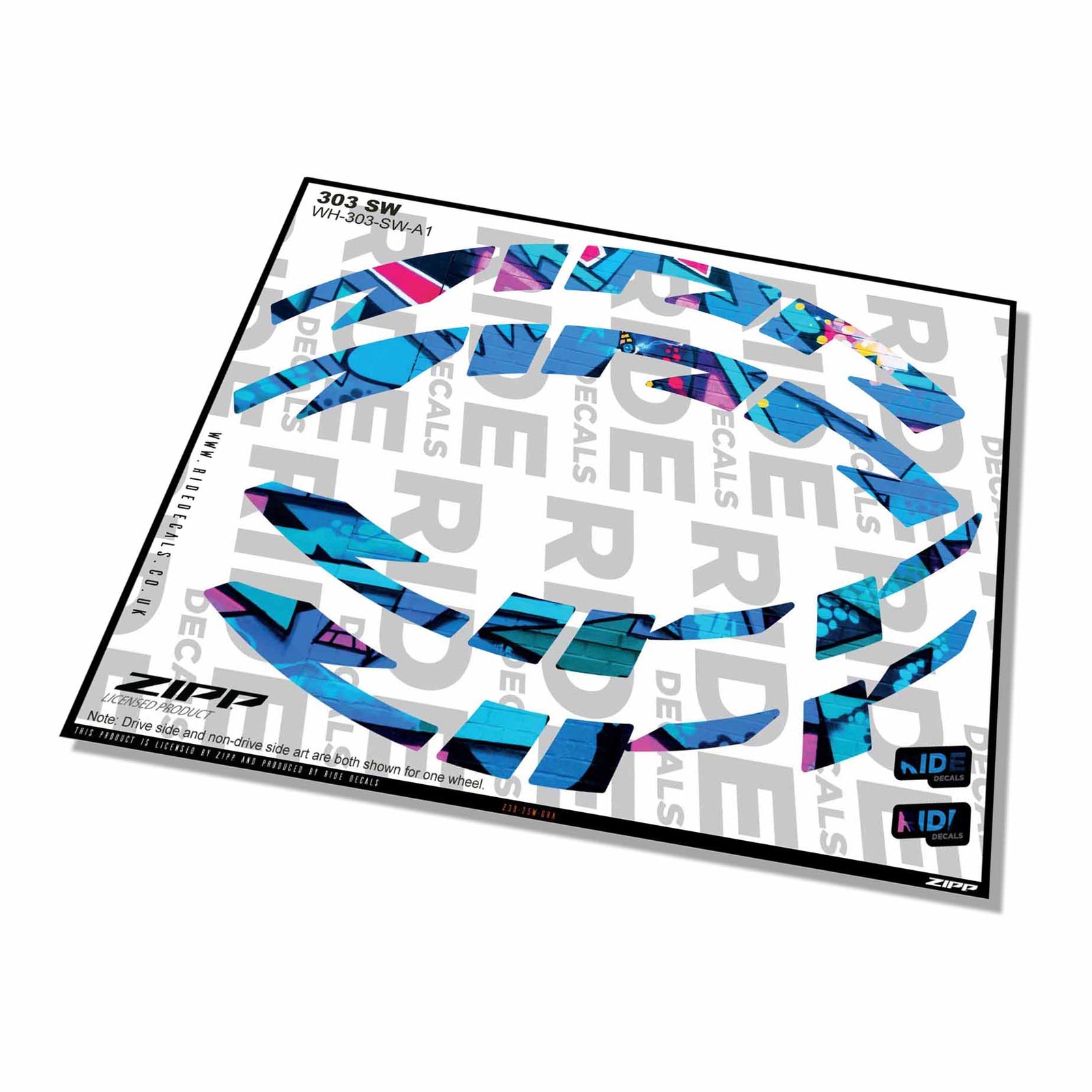 Zipp 303 SW Rim Decals- Graffiti- ride decals