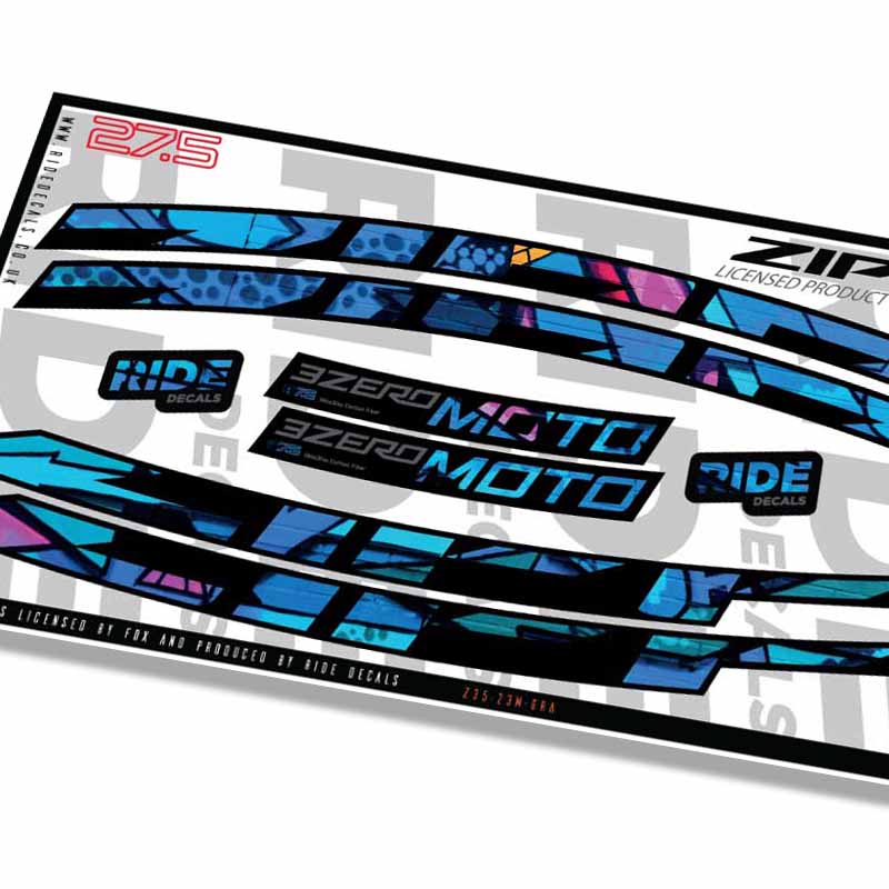 Zipp 3zero Moto 27.5 Rim Decals- Graffiti- ride decals