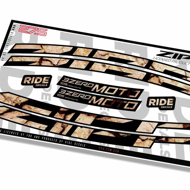 Zipp Sticker Rim Zipp 3zero Moto 27.5 Rim Decals Scorched Earth - Ride Decals /Licensed ...