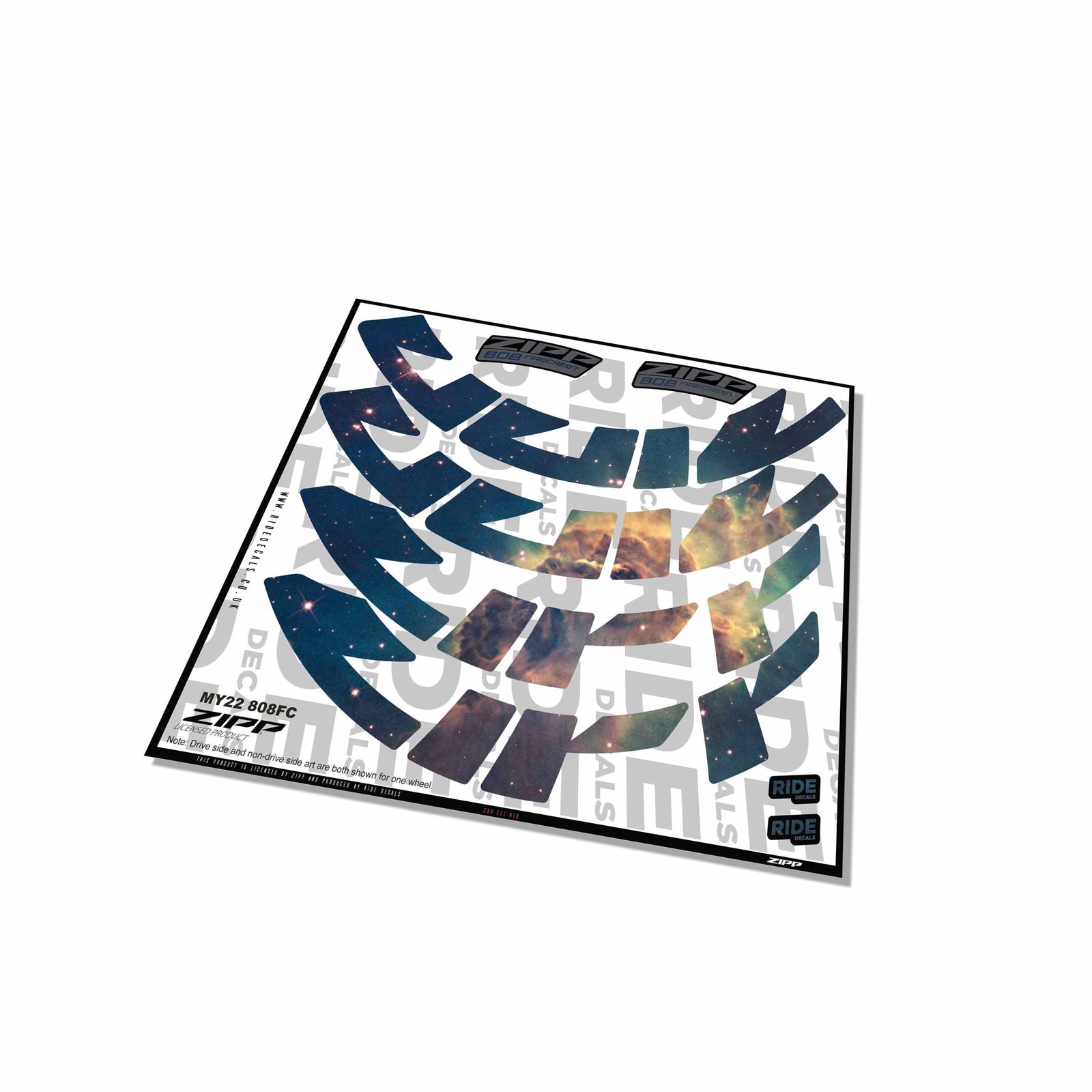 Zipp 808 Firecrest Rim Decals- Nebula- ride decals