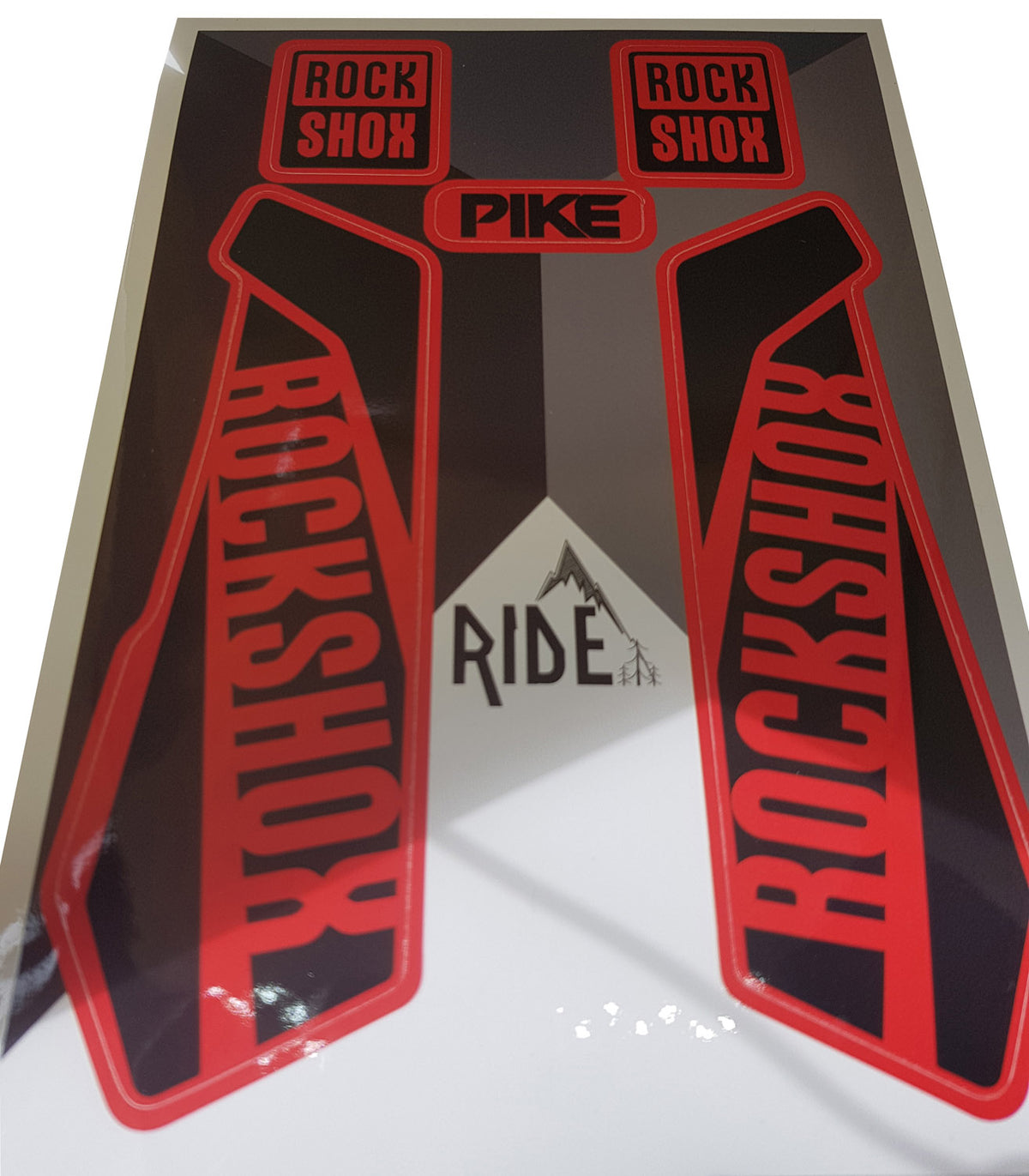 RockShox Pike 2016/2017 Red Replica Decals.