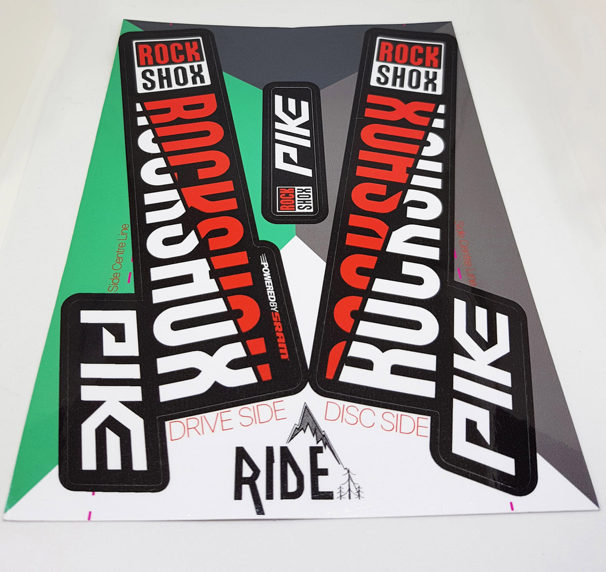 Ride Decals Pike 2018 Stickers - Red/White