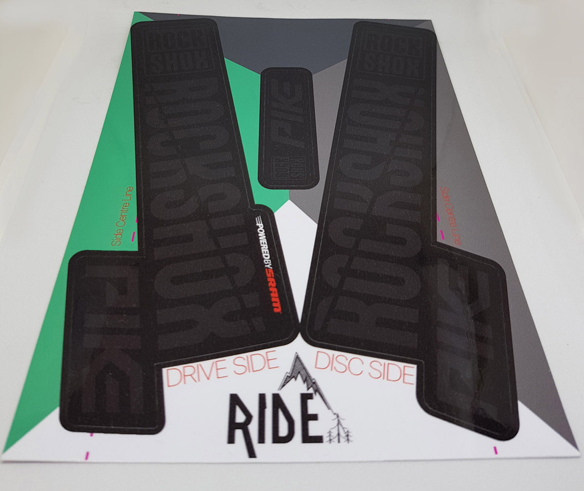 Ride Decals 2018 Pike Stickers -Stealth Black