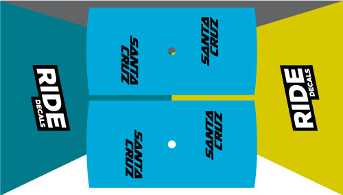 Santa Cruz Reserve 30mm rim decals - black stealth - ride decals