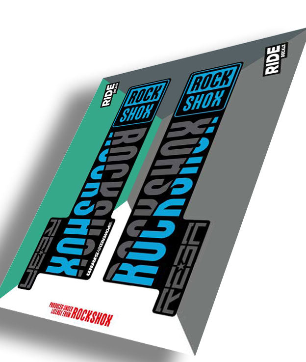 RockShox Reba Decals Blue - Ride Decals 