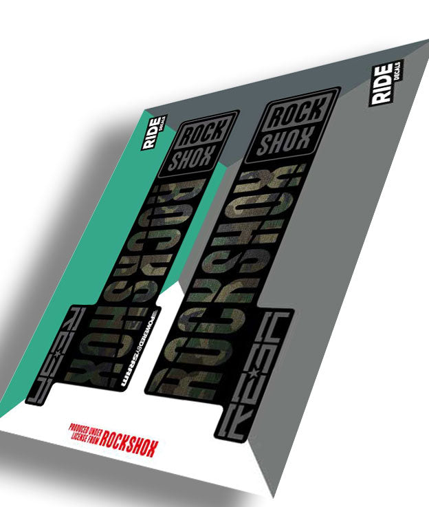 RockShox Reba Decals Camo - Ride Decals 