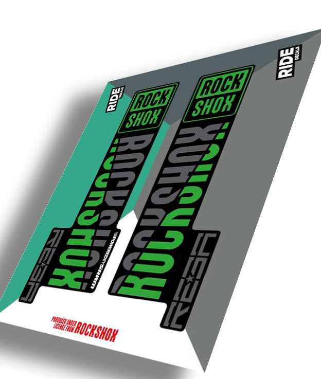 RockShox Reba Decals Green - Ride Decals 