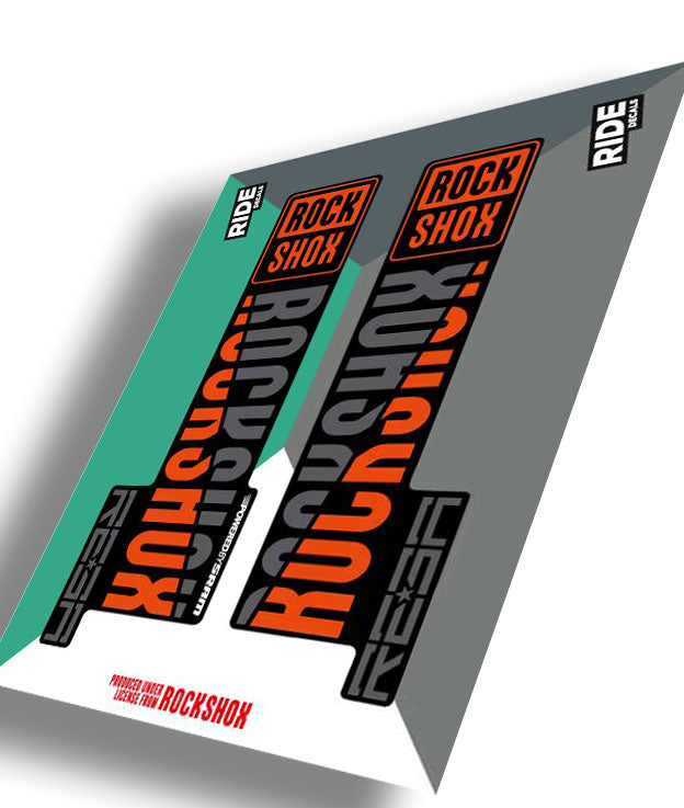 RockShox Reba Decals Orange - Ride Decals 