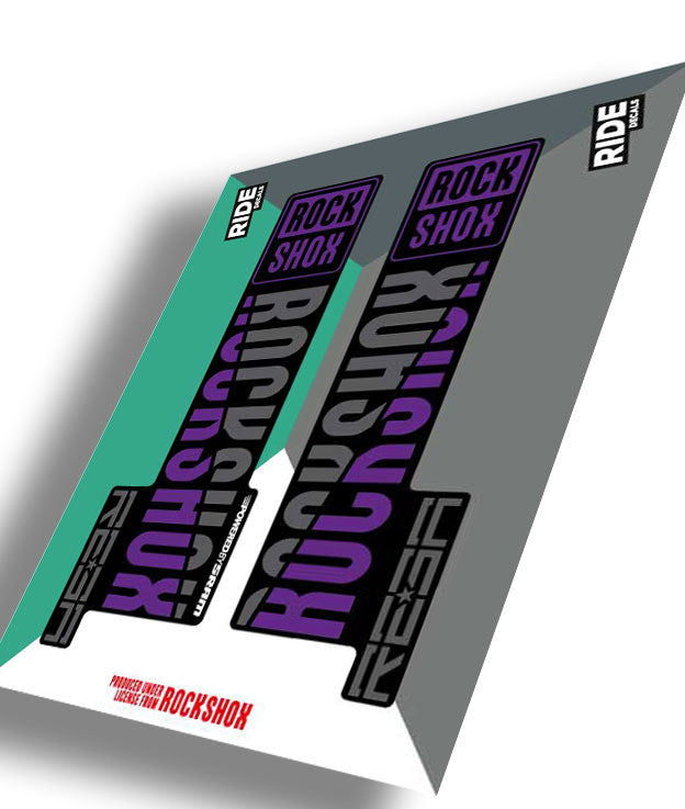 RockShox Reba Decals Purple - Ride Decals 