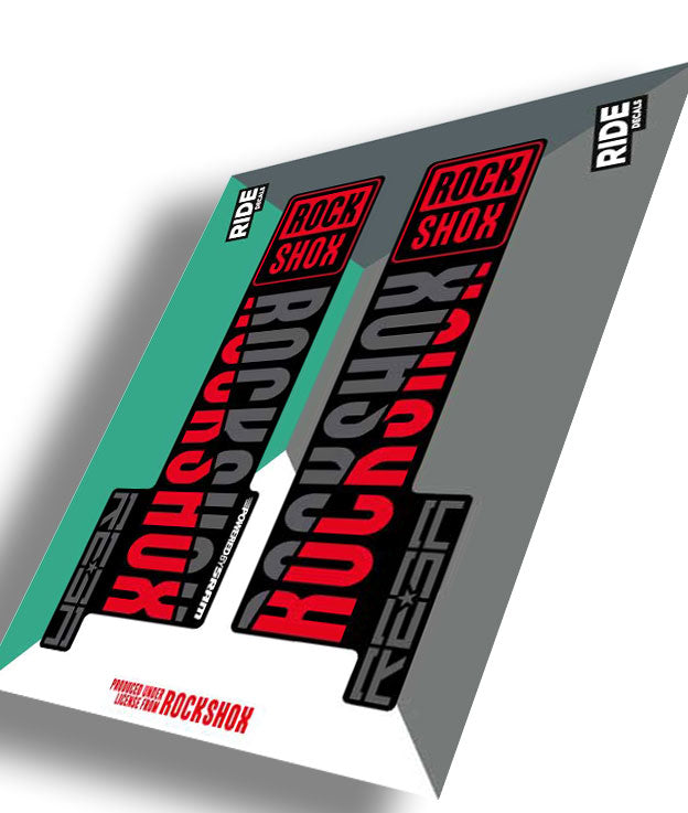 RockShox Reba Decals Red - Ride Decals 