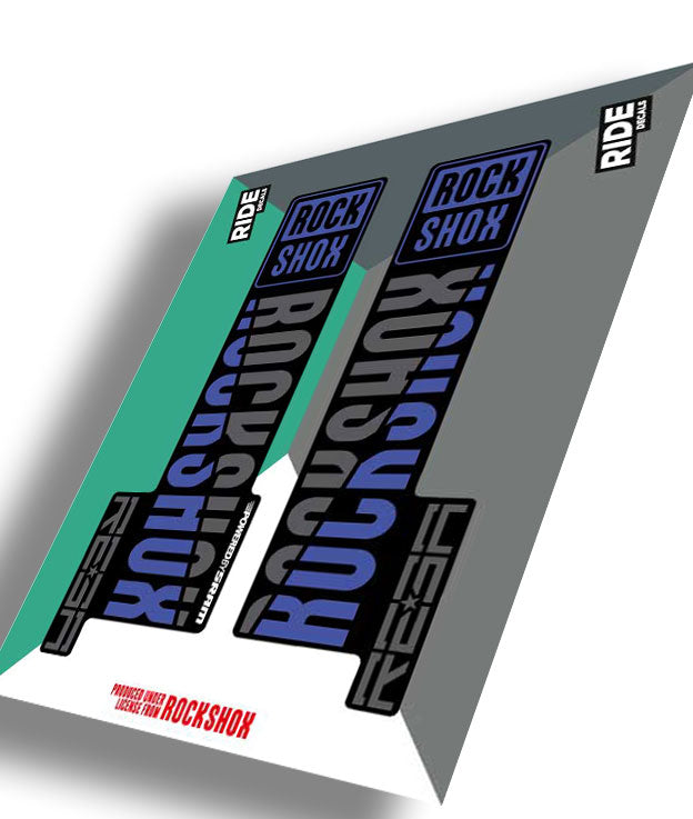 RockShox Reba Decals Slate Blue - Ride Decals 
