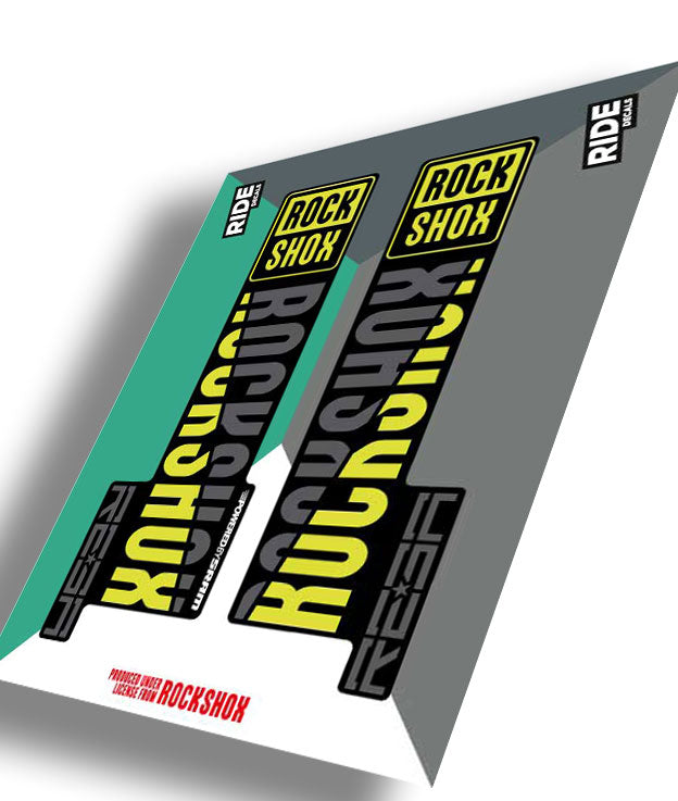 RockShox Reba Decals Yellow - Ride Decals