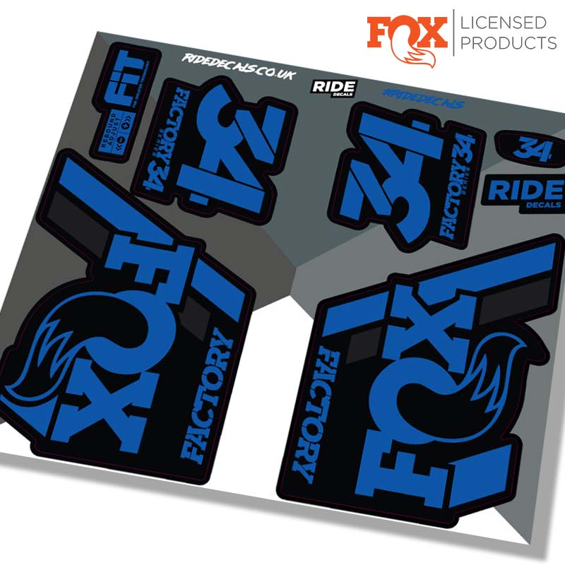 Fox 34 Fork Stickers, 2018 - Ride Decals