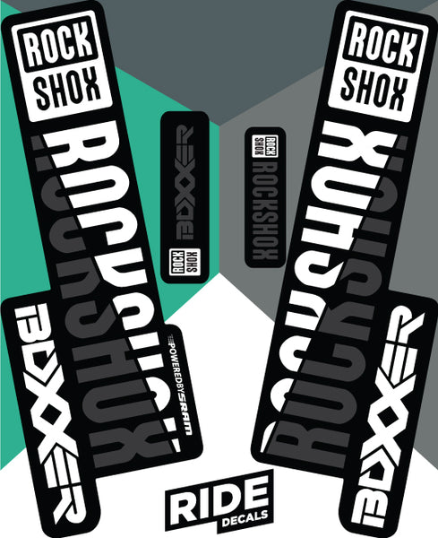 Adesivi Forcella Rockshox Boxxer PRO – Decalcomania Lucida/Opaca Per MTB Downhill (Made In UK)