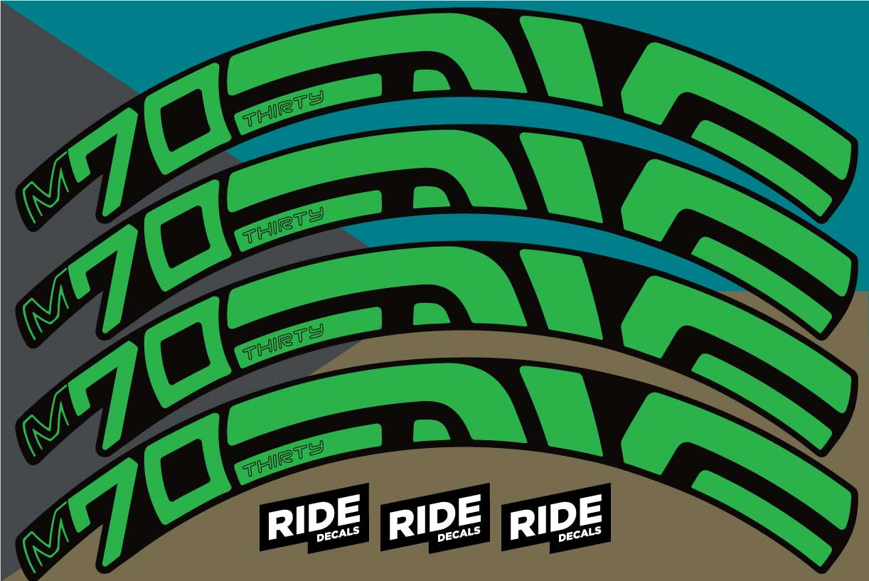 ENVE M70 Thirty Rim Stickers - Green