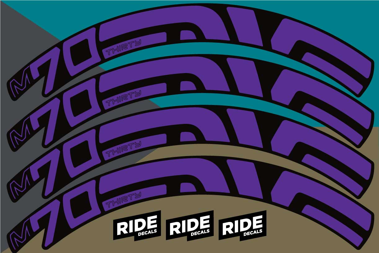 ENVE M70 Thirty Rim Stickers - Purple