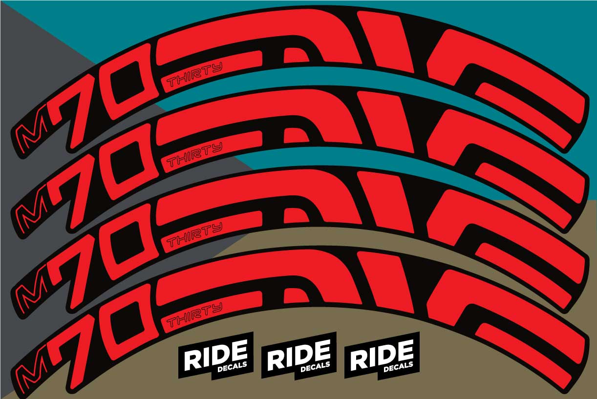 ENVE M70 Thirty Rim Stickers - Red