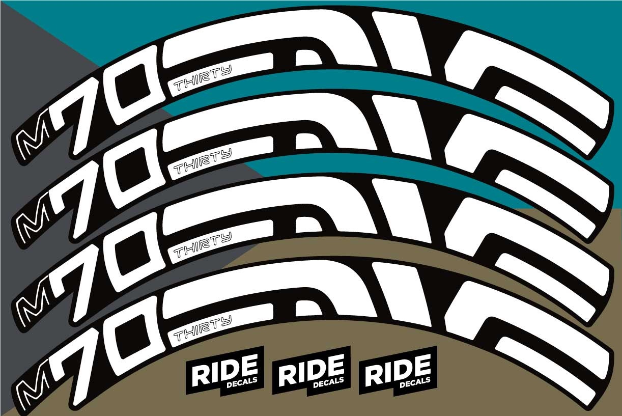 ENVE M70 Thirty Rim Stickers - White