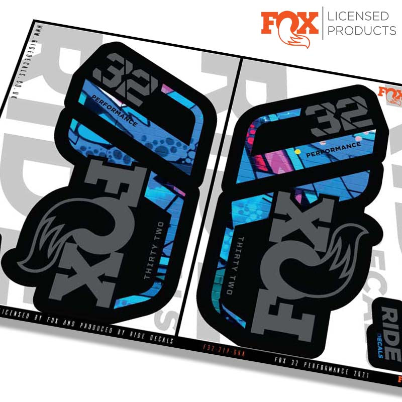 Fox 32 performance fork decals- graffiti- ride decals