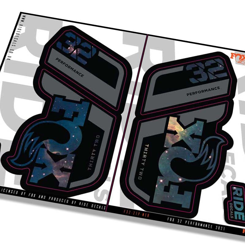 Fox 32 Performance Fork Decals Nebula - Ride Decals /Licensed by Fox