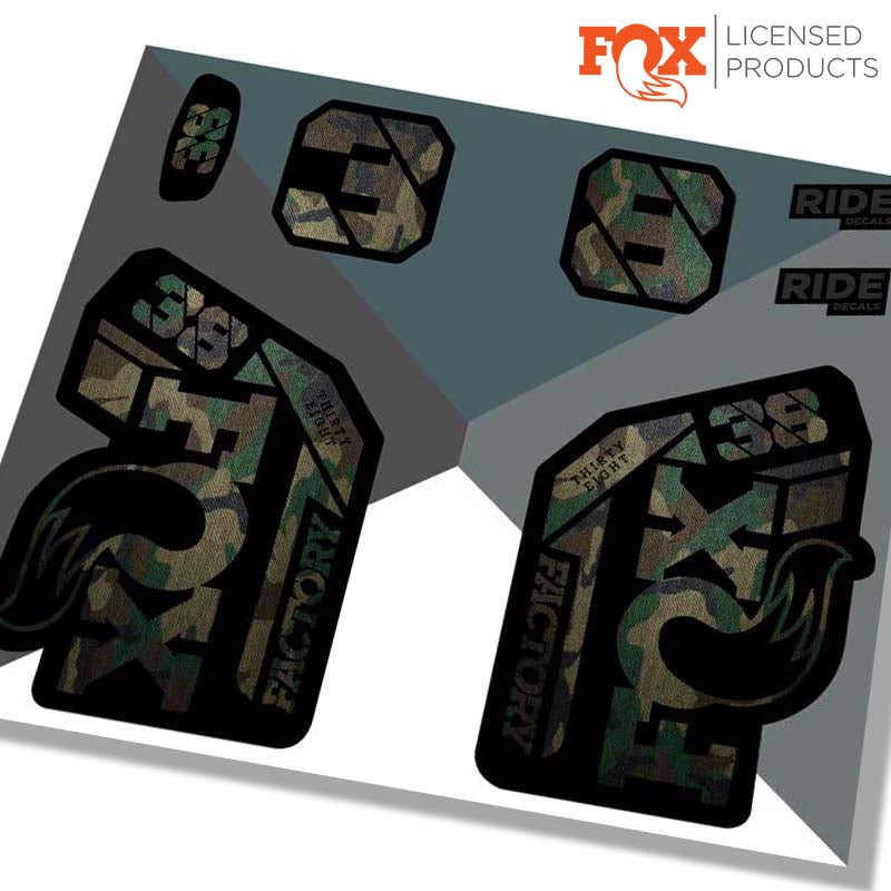 Fox 38 Factory Fork stickers 2021 -CAMO / Ride Decals