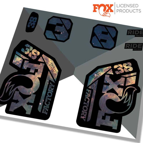 Fox 38 Factory Fork stickers 2021 -nebula / Ride Decals