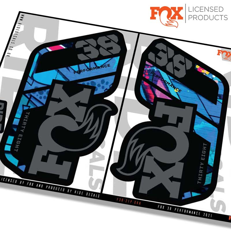 Fox 38 performance fork decals- graffiti- ride decals