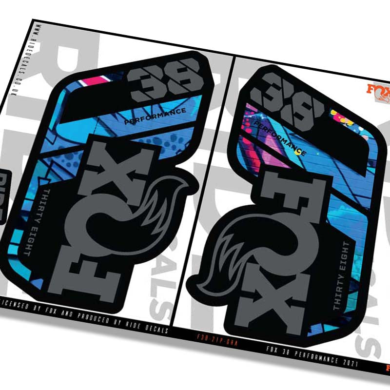 Fox 38 performance fork decals- graffiti- ride decals