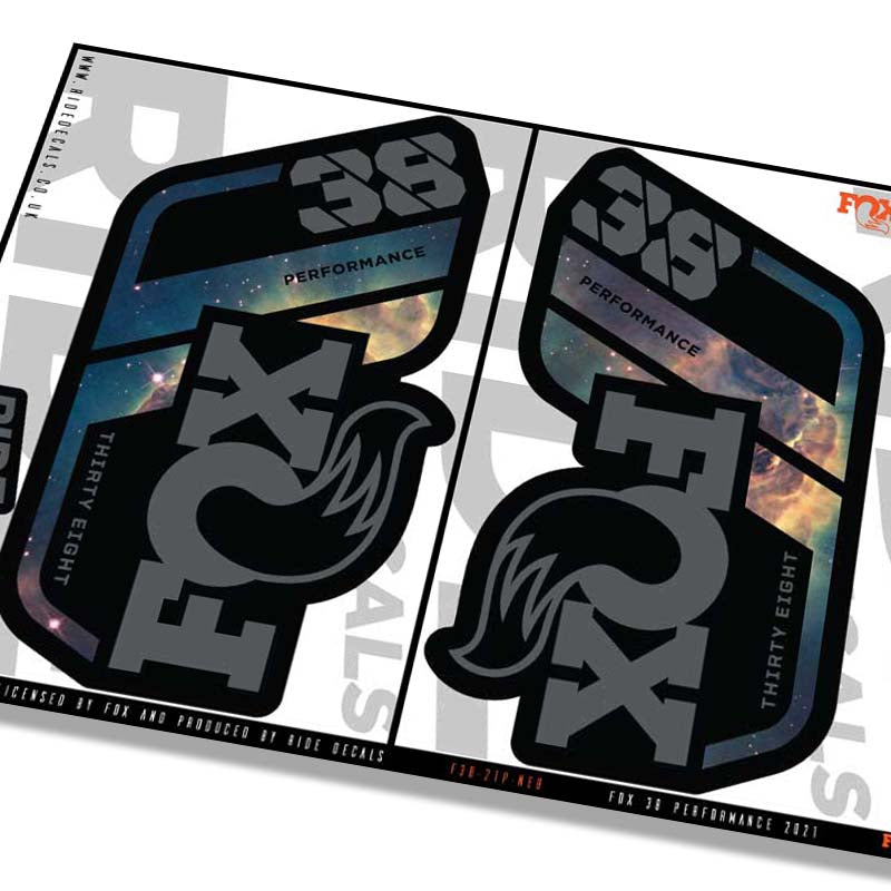 Fox 38 performance fork decals- nebula- ride decals