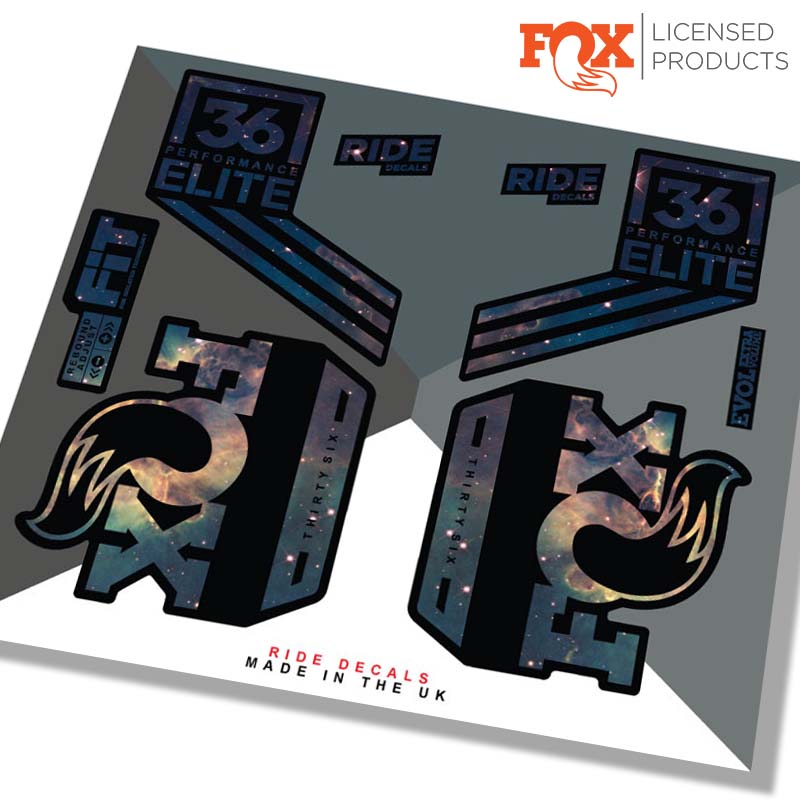 Fox 36 Performance Elite fork decals/stickers in Nebula - Ride Decals
