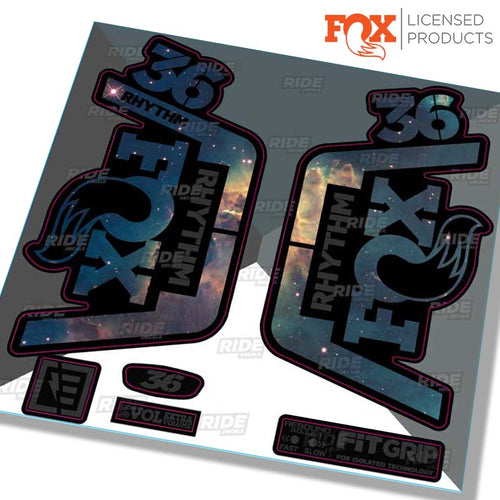 Fox 36 Rhythm Decals Fork Stickers, Nebula, Made by Ride Decals