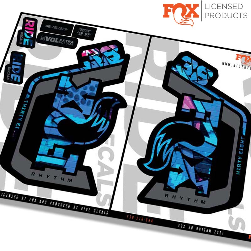 Fox 38 Rhythm fork Stickers- graffiti- ride decals