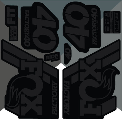 Fox 40 2018 Decals/Stickers -Stealth Black/Grey - Licensed By Fox