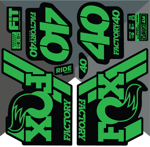 Fox 40 2018 Decals/Stickers - Green - Licensed By Fox