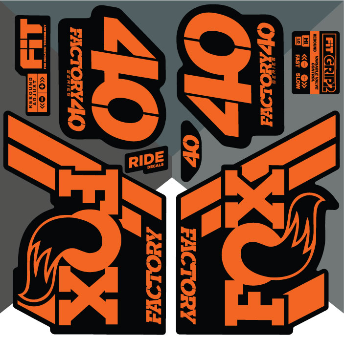 Fox 40 2018 Decals/Stickers - Orange - Licensed By Fox