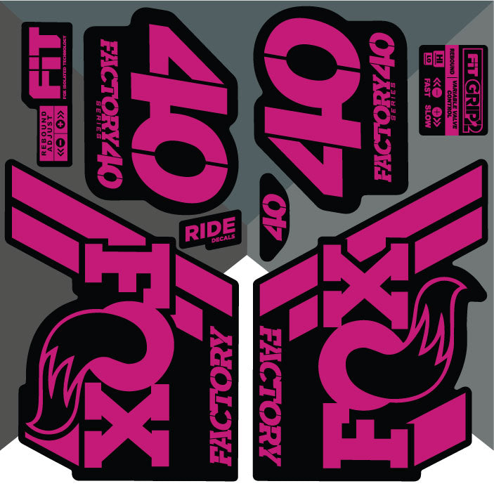 Fox 40 2018 Decals/Stickers - Pink - Licensed By Fox