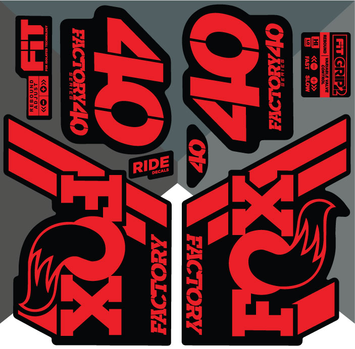 Fox 40 2018 Decals/Stickers - Red - Licensed By Fox