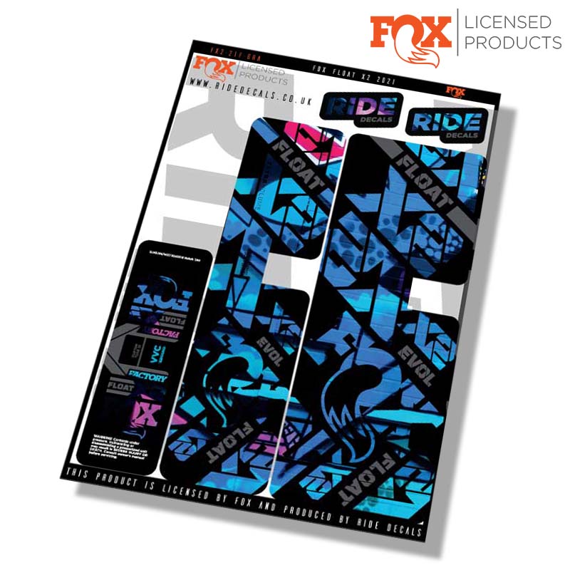 Fox Float-X2 Factory shock Stickers- graffiti- ride decals