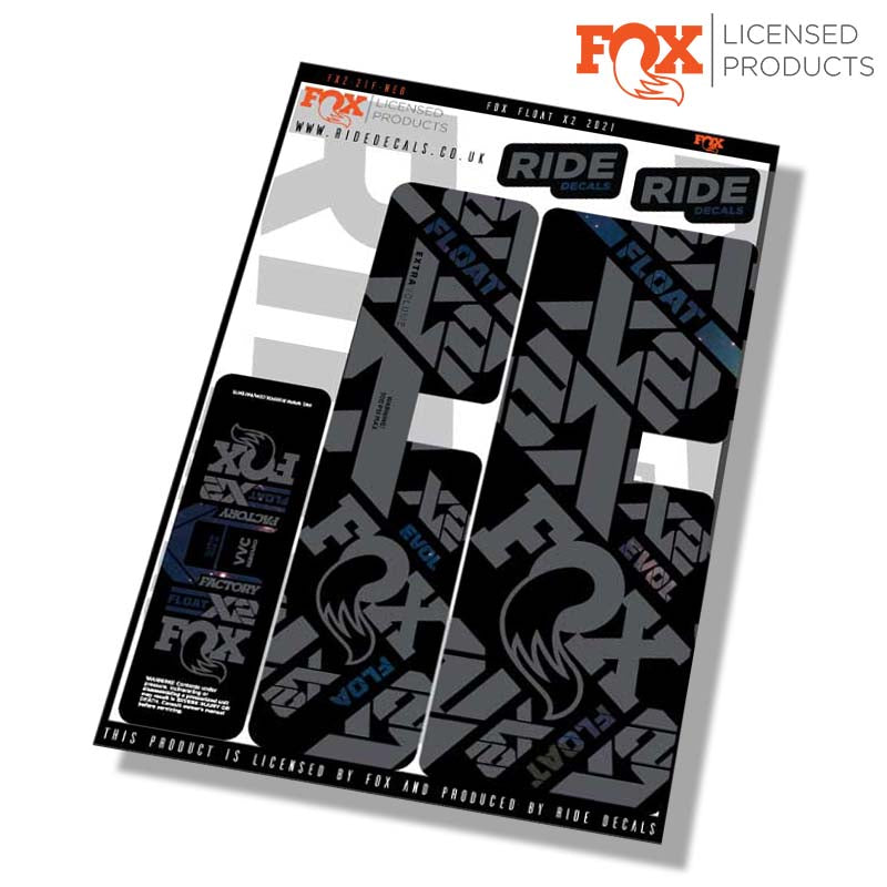 Fox Float-X2 Factory shock Stickers- nebula- ride decals