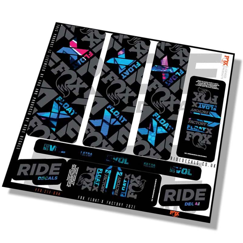 Fox Float-X Factory shock decals- graffiti- ride decals