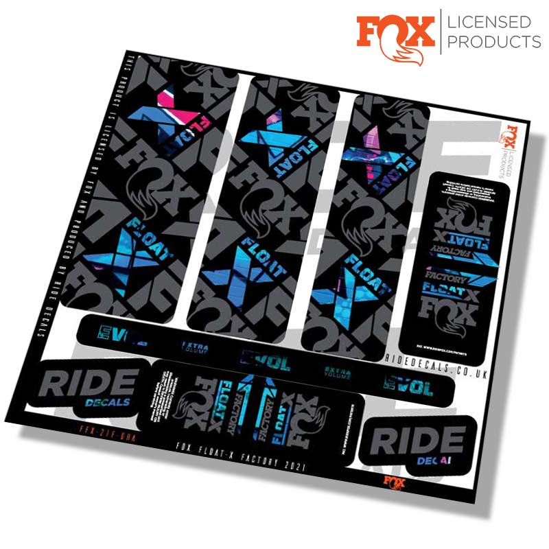 Fox Float-X Factory shock Decals Graffiti - Ride Decals /Licensed by Fox