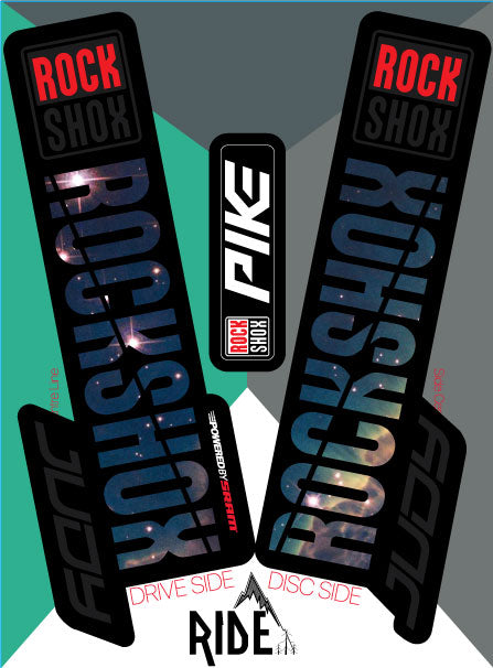 RockShox Judy Decals Nebula Stickers