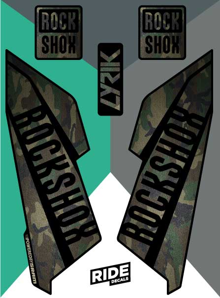 RockShox Lyrik Decals Camo Stickers