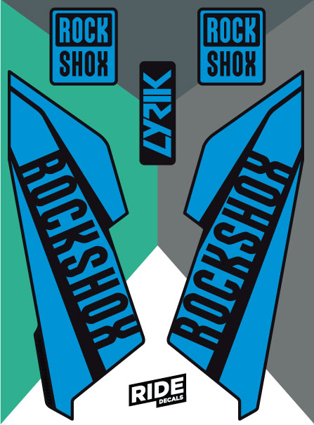 RockShox Lyrik Decals Light Blue Stickers