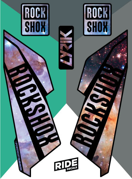 RockShox Lyrik Decals Nebula Stickers