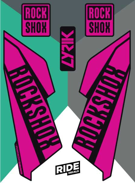 RockShox Lyrik Decals Pink Stickers