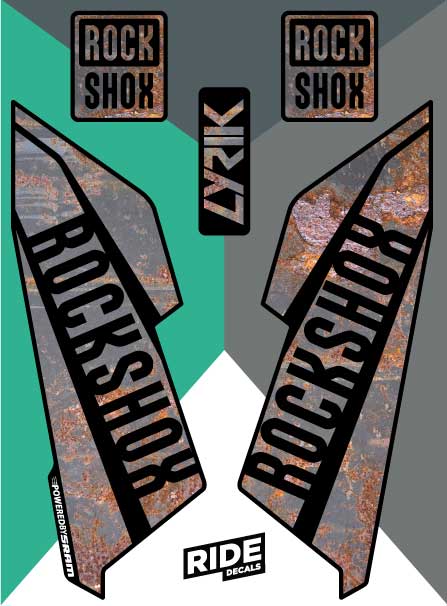 RockShox Lyrik Decals Rust Stickers