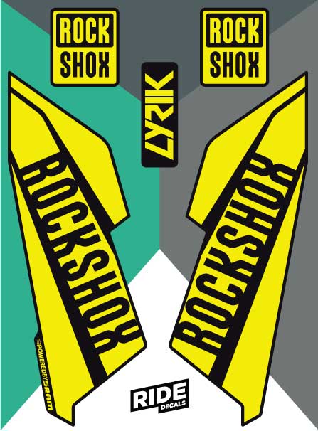 RockShox Lyrik Decals Yellow Stickers