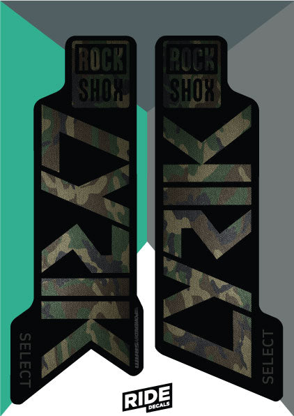 RockShox Lyrik Select Decals in Camo - Ride Decals