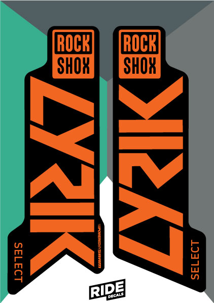 RockShox Lyrik Select 2019 Orange Replica Decals